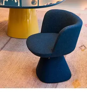 Thiết kế mới Nordic phòng chờ Ghế bành Ghế ăn bọc vải da đệm ghế xoay hiện đại - Product Image 4