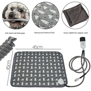 Alas Tidur Hewan Peliharaan PVC Anti Air dengan Pemanas Listrik Standar EU/US/Jepang 110V Standar Australia untuk Kucing dan Anjing - Product Image 2