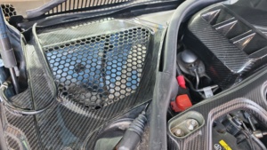 Kit de garnitures en fibre de <span class=keywords><strong>carbone</strong></span> 3K mat pré-imprégné pour capot moteur sec M3 M4 pour BMW RHD, état neuf - Product Image 4