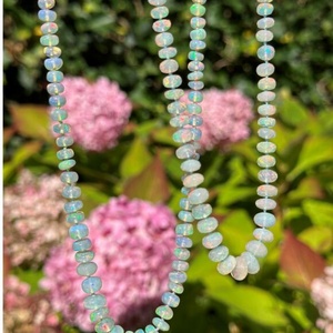 Collar de Ópalo Amarillo Natural de Plata de Ley 925, Joyería de Oro Amarillo de 18K, Fábrica de Joyas - Product Image 3