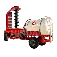 HINDA 80HP Machine à Compostage d'Engrais Organique Traînée par Tracteur, Structure Simple, Retourneur de Compost, Capacité 800-1000m³/h, 4100mm