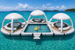 Plataforma Flotante Inflable DWF Personalizada para Deportes Acuáticos, Cabana, Sofá, Salón Acuático, Balsa, Isla Inflable - Product Image 2