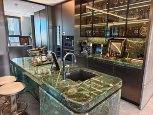 Marbre vert Patek <span class=keywords><strong>Philippe</strong></span> naturel, écologique, imperméable, pierre décorative architecturale haut de gamme pour salle de bain, salle à manger, intérieur, garantie 1 an - Product Image 4