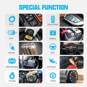 Ancel-herramientas de diagnóstico de coche X7, escáner automotriz OBD2, todos los sistemas de aceite EPB TPMS, servicio de reinicio <span class=keywords><strong>OBD</strong></span> 2 EOBD, herramientas de diagnóstico automático - Product Image 2