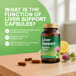 Capsules de gueule de bois pour adultes de marque privée avec extrait de chardon-Marie pour la désintoxication du foie et les effets anti-alcool Soutien immunitaire - Product Image 4