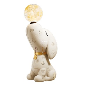 Lampe sur pied en résine motif <span class=keywords><strong>Beagle</strong></span> de haute qualité, avec caractères chinois et lune, pour salon, meuble TV, côté canapé, décoration intérieure - Product Image 5