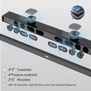 Tốt 39-Inch 6 Loa Âm Bass Mạnh Mẽ Surround Sound Bar Có Dây Và Không Dây Rạp Hát Tại Nhà Hệ Thống Loa Âm Thanh Cho TV - Product Image 2