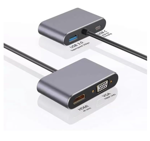 Convertidor de Video 4 en 1 USB 3.0 <span class=keywords><strong>a</strong></span> <span class=keywords><strong>VGA</strong></span> 1080p, Adaptador USB 3.0 de Doble Salida con Cubierta de PVC y Blindaje de Lámina para Reproductores de DVD - Product Image 6