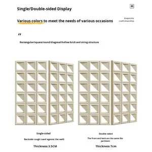 <span class=keywords><strong>Brique</strong></span> en PU à grand format en forme de triangle oblique, composant de ciment, double face, légère, creuse, pour mur de fond - Product Image 5