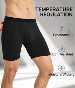 Sous-vêtements pour hommes CELINNE en laine mérinos, sous-couche thermique, caleçons boxer, séchage rapide, évacuation de l'humidité, respirant - Product Image 4