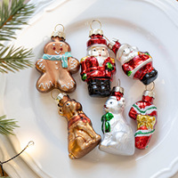 Décorations de Noël, pendentifs en forme de verre, petits arbres, ensemble d'ornements créatifs en forme de boule