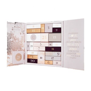 Rouge Cosmétiques Tiroir Carton Calendrier De L'<span class=keywords><strong>avent</strong></span> Boîte Personnalisée Avec Logo Estampé - Product Image 5
