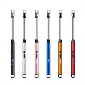 Briquet électrique rechargeable mince à col flexible long, briquet électronique USB-C avec LED - Product Image 1