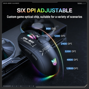 Ratón Inalámbrico para Juegos ONIKUMA CW935 de 3 Modos, Tri-Modo 2.4G BT, Recargable, RGB, 6400DPI, Ergonómico para Jugadores Profesionales - Product Image 4