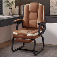 Chaise de bureau ergonomique confortable pour ordinateur, idéale pour dortoir, chambre, e-sport, avec dossier inclinable en éponge, pour bureau de direction