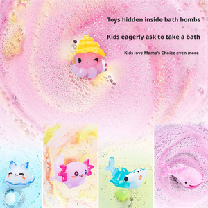 Bath Bombs Gift Set Toy Bath Salt Bath Salt Sea Salt Loofah Surprise Decompression Toy Foam Ball Gift Box - Product Image 4