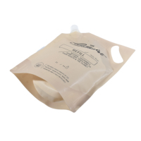 Pochette à bec de recharge en papier kraft biodégradable écologique pour savon liquide, huile pour le corps, lotion, crème pour les mains, emballage de soins de la peau