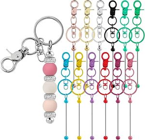 Elite Choice Stainless Steel Beadable Keychain Bars Bulk Blank Metal Beaded Keyring for Jewelry Making DIY Personalized Gifts - Product Image 1