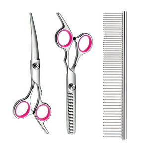 Kit professionnel de <span class=keywords><strong>ciseaux</strong></span> de toilettage pour chiens <span class=keywords><strong>ciseaux</strong></span> incurvés amincissants <span class=keywords><strong>et</strong></span> <span class=keywords><strong>peigne</strong></span> pour chien chat Kit de cisailles de toilettage pour animaux de compagnie <span class=keywords><strong>ciseaux</strong></span> pour chiens - Product Image 6