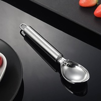 Cuillère multifonctionnelle pour crème glacée avec poignée confortable, en acier inoxydable, antiadhésive