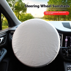 Cubierta de protección solar con aislamiento térmico de verano para <span class=keywords><strong>volante</strong></span> de coche con revestimiento plateado - Product Image 2