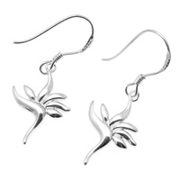 Wunderschöne hawaiianische Seefisch-Blumen-Ohrringe aus 925er Sterlingsilber in drei Farben