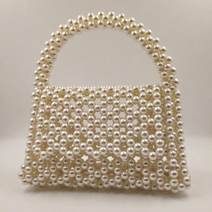 กระเป๋าถือทำมือจากอินเดีย ยี่ห้อ MS Handicraft รับรองคุณภาพ ประดับลูกปัดแก้วหลากสี ดีไซน์สั่งทำได้ พร้อมหูหิ้วแบบถือได้ เหมาะสำหรับใช้ในชีวิตประจำวัน - Product Image 1