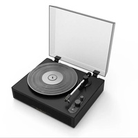 Tocadiscos Multi Vinilo, Reproductor de Discos LP, Gramófono, Fonógrafo, Tocadiscos Mecánico Nostálgico de Madera Completamente Funcional