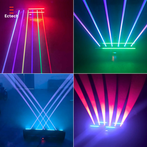 Barra de Luces Láser Móvil de 6 Cabezas a Todo Color con Control DMX512 y Potencia de 3W para Iluminación Profesional de Escenarios y Bodas - Product Image 4