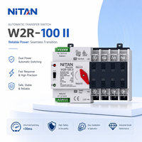 W2R-63A/4P 3-Phasen Solar ATS: 63A 10kA PC-Klasse Automatischer Transferschalter. Speziell für Photovoltaik- und Notstromsysteme.