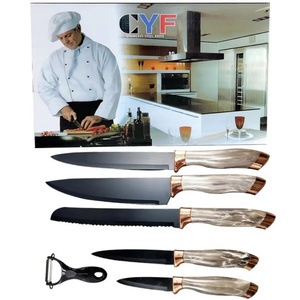 6 PCS Professional Chef <b>Knife</b> <b>Set</b> <b>Sharp</b> Meat <b>Knife</b> Peeler Kitchen Accessories Stainless Steel Kitchen <b>Knife</b> for Cutting - Product Image 6