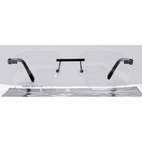 Haoya W25601 Monturas de Gafas Metálicas Unisex, Montura Óptica sin Aro, Diseño de Moda, Logotipo Personalizado, para Todas las Formas de Rostro