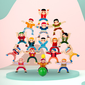 Blocs de construction empilés colorés pour enfants, jouets en bois, jeu d'équilibre, <span class=keywords><strong>dessin</strong></span> <span class=keywords><strong>animé</strong></span> <span class=keywords><strong>hercule</strong></span> - Product Image 2