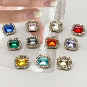 Hot-sale 12.5mm Metal Diamond <strong>Buttons</strong> Rectangle <strong>Button</strong> for Clothing Accessories <strong>Decorative</strong> Craft - Product Image 2