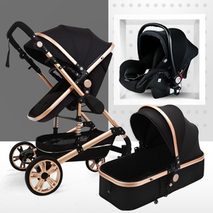 Cochecito de Bebé Plegable de Lujo con Marco de Acero Inoxidable 2 en 1 para Niños de 0 a 3 Años - Product Image 5