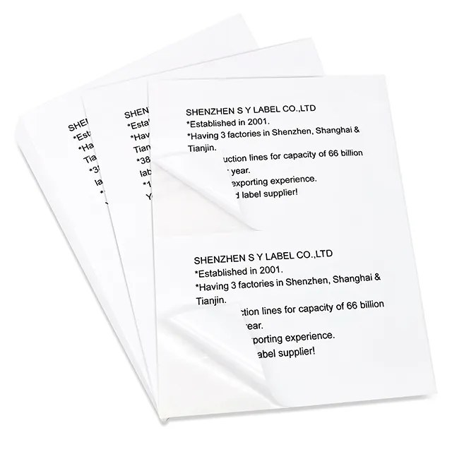 Etiquetas de envío autoadhesivas, 2 por hoja, media hoja, impresoras láser e inyección de tinta, 2 hojas