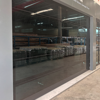 Prix de porte de garage en verre trempé moderne à pleine vue en aluminium Portes de garage à panneaux en plexiglas miroir
