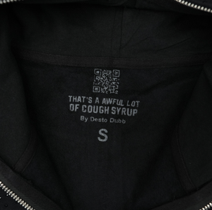 Felpa con Cappuccio in Cotone 100% di Alta Qualità con Strass, Abbigliamento <span class=keywords><strong>Streetwear</strong></span> Pesante da Uomo, Felpa con Cappuccio da Uomo con Scritta 'THAT'S AWFUL LOT of COUGH SYRUP' - Product Image 4