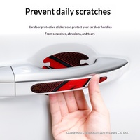 Nouvelle Arrivée Bande Anti-collision en Époxy Style Sportif pour Poignée de Portière de Voiture, Autocollant Personnalisé Universel pour Carrosserie Modifiée