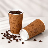 Gobelets en carton personnalisés avec logo, biodégradables, pour café chaud, 90 mm, 12 oz, 16 oz, 22 oz, à paroi simple, avec couvercles, pour café latte chaud