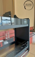 Cozinha modular Space Saving Kitchen Cabinet Lift up Down Hardware Cozinha Elevador Cesta De Vidro Elevador Hidráulico Moderno B01.600
