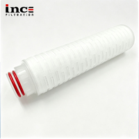 Cartouche filtrante plissée en PP, PES, PTFE, Nylon, 1-300 microns, 10, 20, 30, 40 pouces, filtration des eaux usées sur mesure