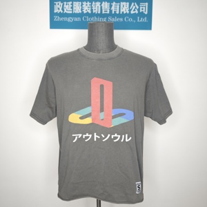 200Gsm coton pierre lavé t-shirt double face porter t-shirt personnalisé t-shirt à l'envers t-shirts - Product Image 3