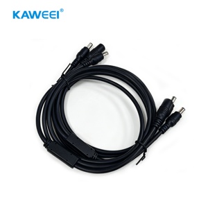 Özel DC 5.5x2.1mm Güç Y-ayırıcı Kablosu, LED Şeritler, Kameralar ve Elektronik Cihazlar için 1 Dişi - 2 Erkek Kablo - Product Image 1