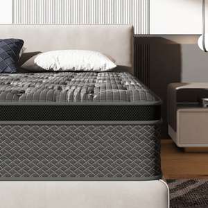 Colchón <span class=keywords><strong>de</strong></span> muelles <span class=keywords><strong>de</strong></span> 25-30 cm - Calidad premium <span class=keywords><strong>a</strong></span> bajo precio, superficie <span class=keywords><strong>de</strong></span> descanso acogedora, sensación <span class=keywords><strong>de</strong></span> felpa que regula la temperatura. - Product Image 5