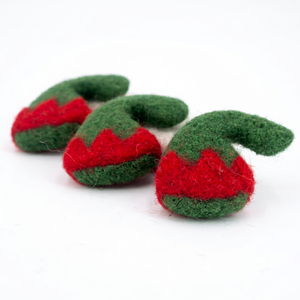 Lot de bonnets de Noël en feutre rouge et blanc pour enfants, ornements faits à la main, décorations à suspendre à l'arbre, ensemble cadeau - Product Image 3