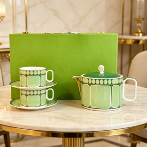 Classic Light Luxury Pink Ceramic Bone China <b>Tea</b> <b>Set</b> with Eco-Friendly Cups Saucer Stocked Gift Box for Hotels & Wedding Gifts - Product Image 6