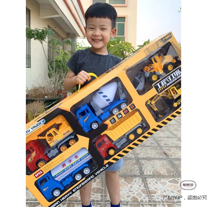 2024 뜨거운 판매 소형 굴삭기 대형 건설 차량 어린이 장난감 소년 세트 건설 차량 세트