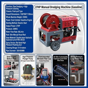 Macchina Multifunzionale da 27HP per Lavaggio Stradale e Pulizia/Disotturazione <span class=keywords><strong>di</strong></span> <span class=keywords><strong>Tubi</strong></span> <span class=keywords><strong>di</strong></span> Drenaggio - Product Image 4