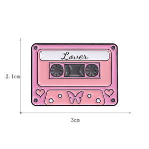 Al por mayor: Pin <span class=keywords><strong>de</strong></span> solapa <span class=keywords><strong>de</strong></span> metal esmaltado con diseño <span class=keywords><strong>de</strong></span> cinta musical y la mejor canción, <span class=keywords><strong>de</strong></span> moda, para bolsos y ropa, para amigos - Product Image 4